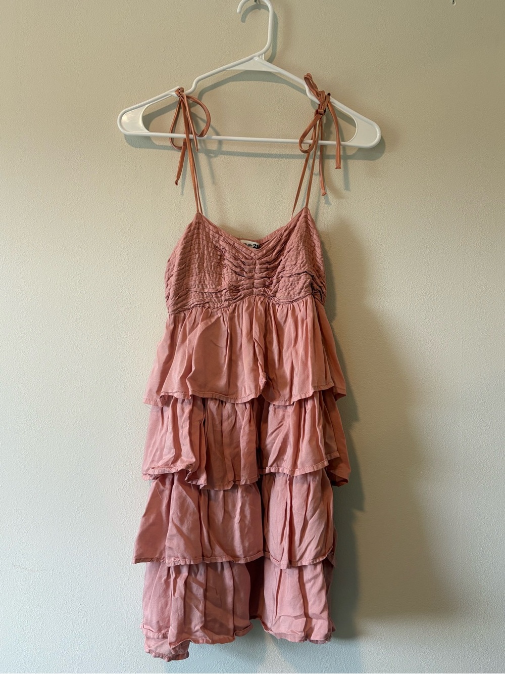 Women’s Tiered Ruffle Dress - Dusty Rose